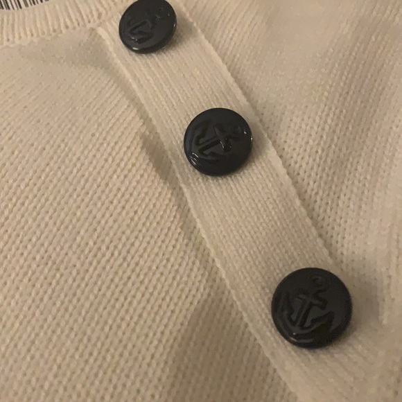 Charter Club Button-Shoulder Striped Top - Picture 4 of 4